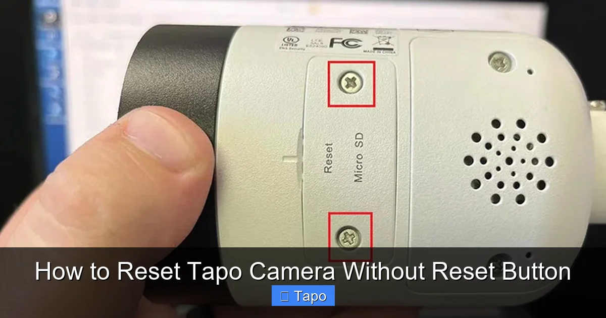 How to Reset Tapo Camera Without Reset Button
