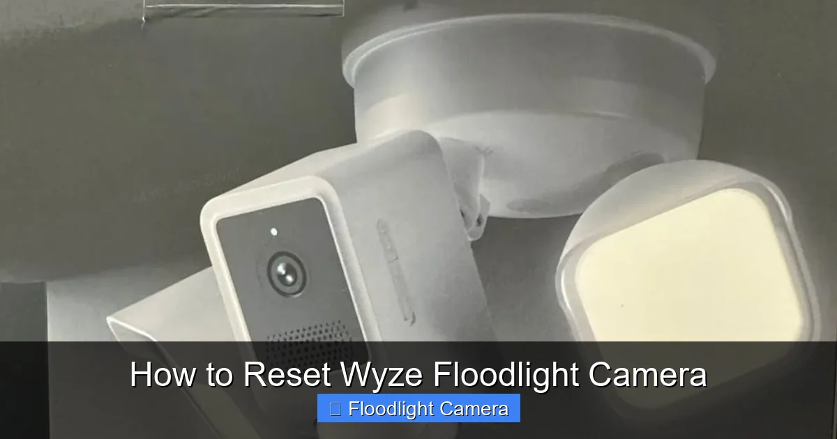 How to Reset Wyze Floodlight Camera