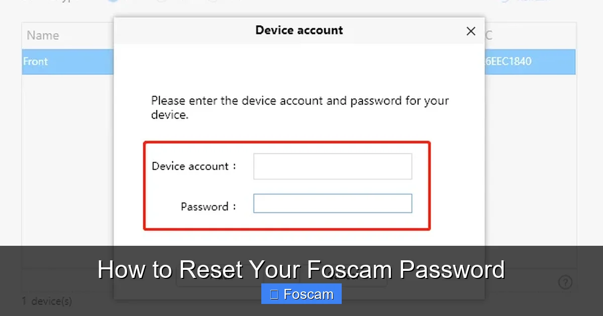 How to Reset Your Foscam Password