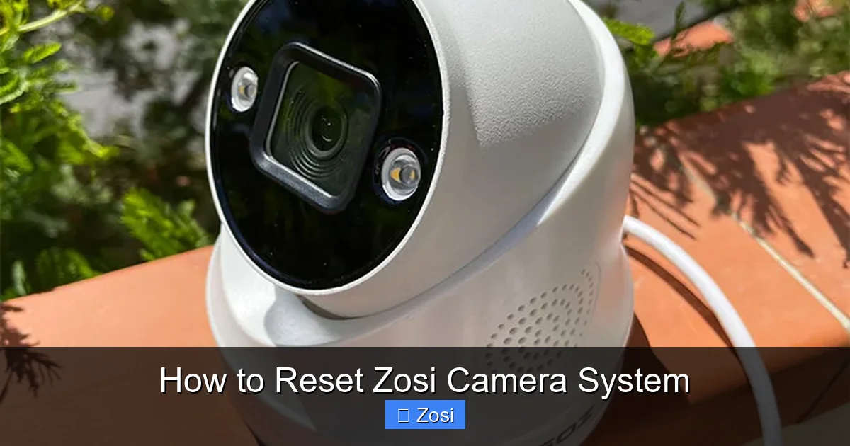 How to Reset Zosi Camera System