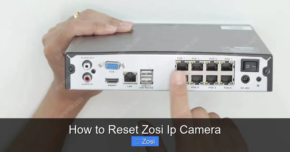 How to Reset Zosi Ip Camera