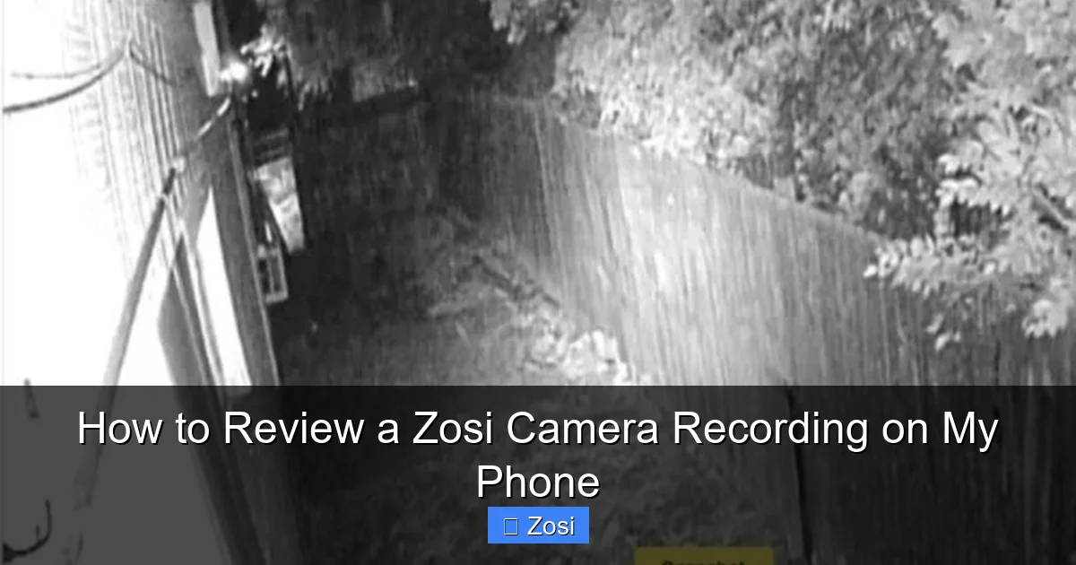 How to Review a Zosi Camera Recording on My Phone