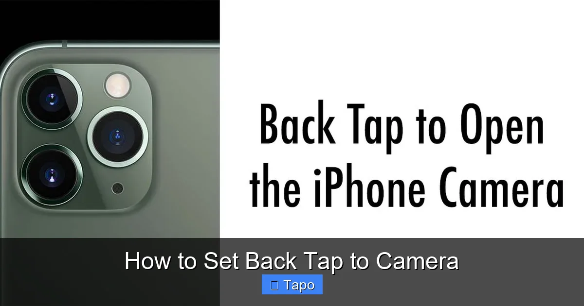 How to Set Back Tap to Camera