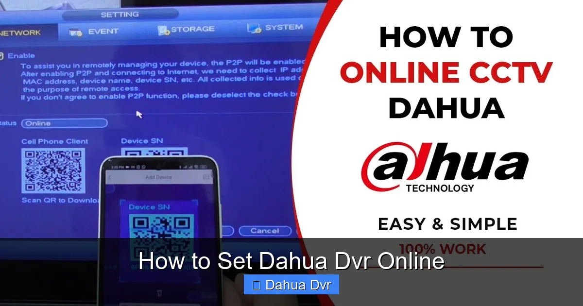 How to Set Dahua Dvr Online