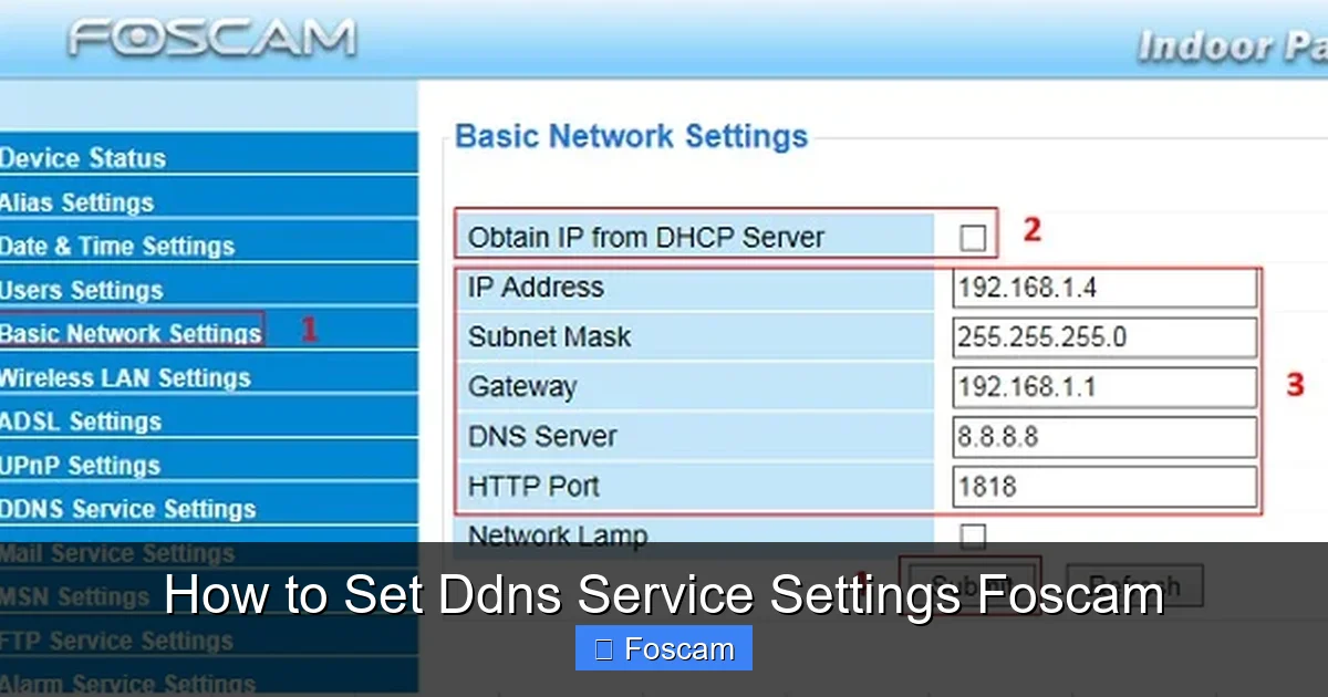 How to Set Ddns Service Settings Foscam