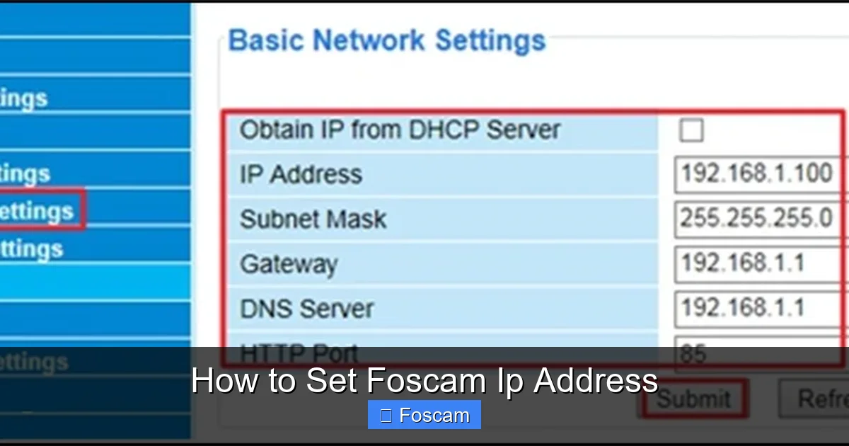 How to Set Foscam Ip Address