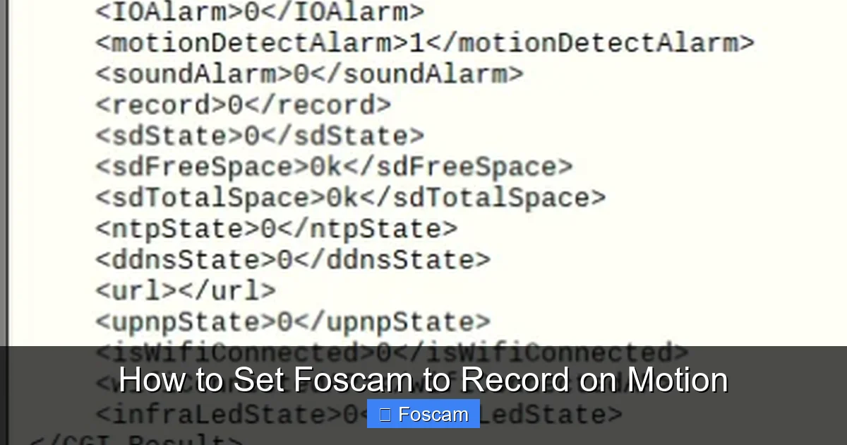 How to Set Foscam to Record on Motion