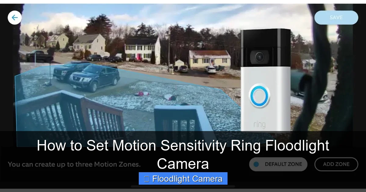 How to Set Motion Sensitivity Ring Floodlight Camera