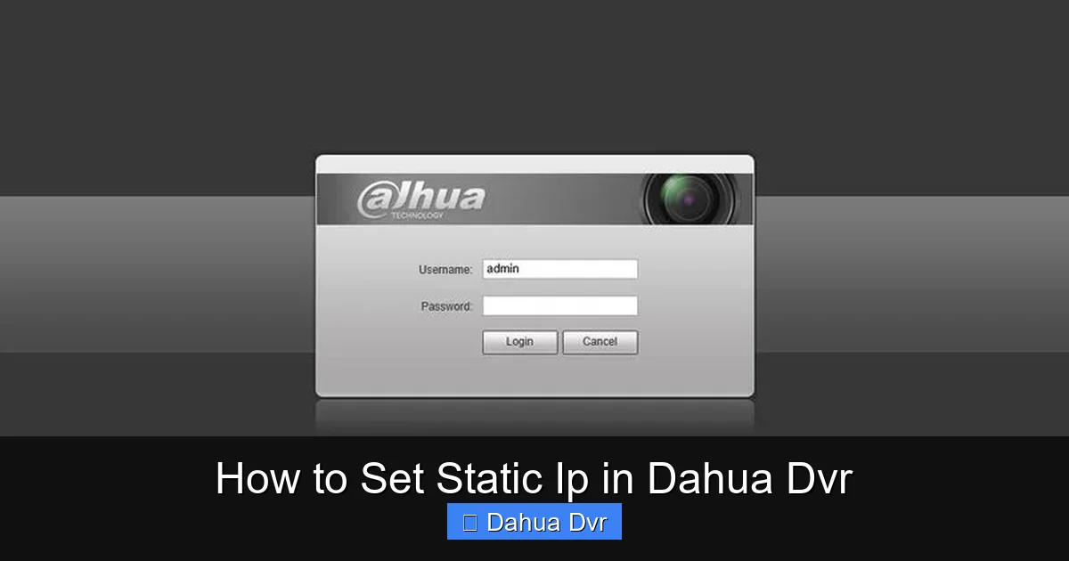 How to Set Static Ip in Dahua Dvr