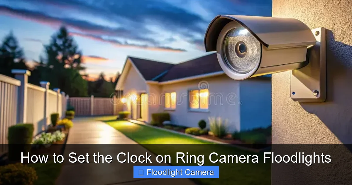 How to Set the Clock on Ring Camera Floodlights