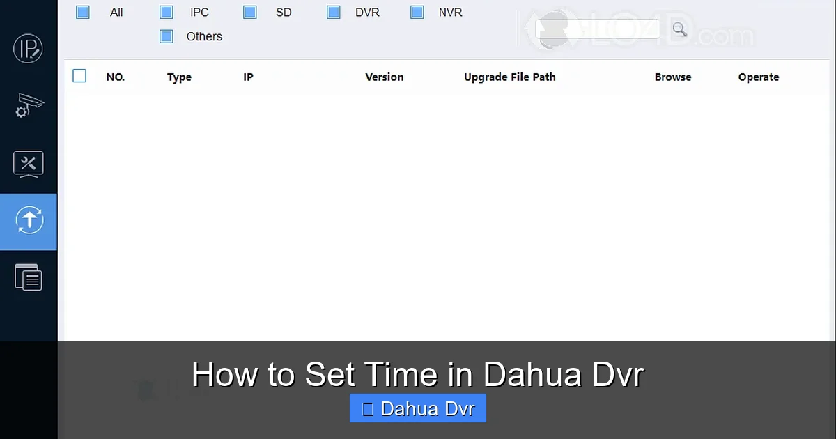 How to Set Time in Dahua Dvr