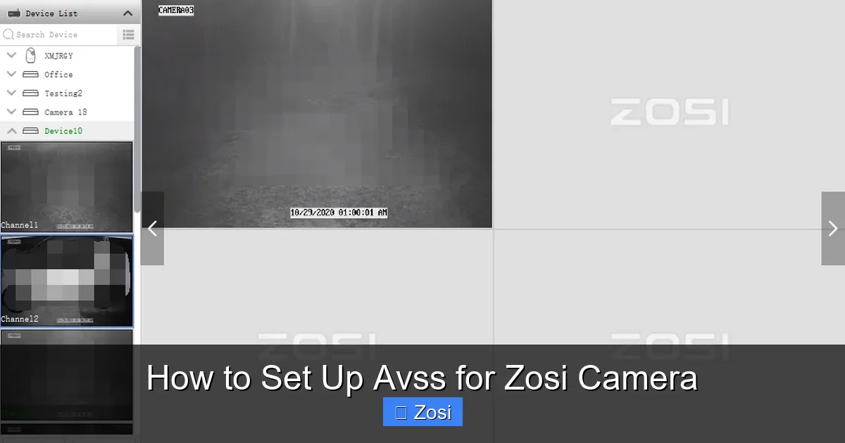 How to Set Up Avss for Zosi Camera