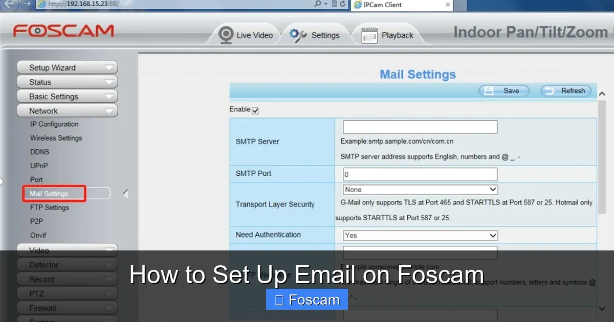 How to Set Up Email on Foscam