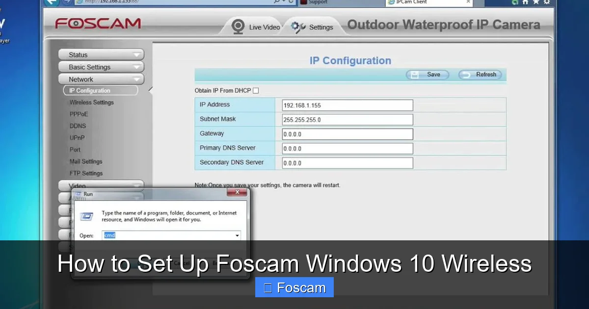How to Set Up Foscam Windows 10 Wireless
