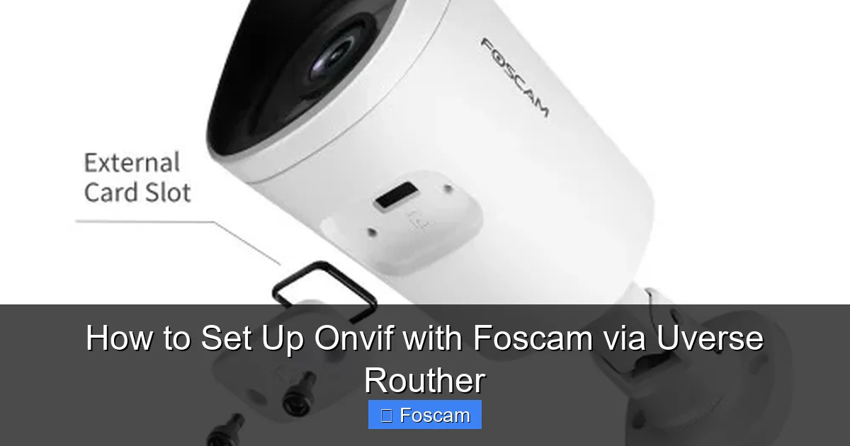 How to Set Up Onvif with Foscam via Uverse Routher