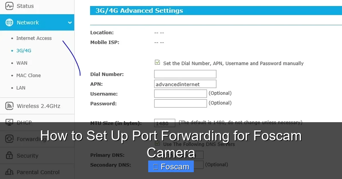 How to Set Up Port Forwarding for Foscam Camera