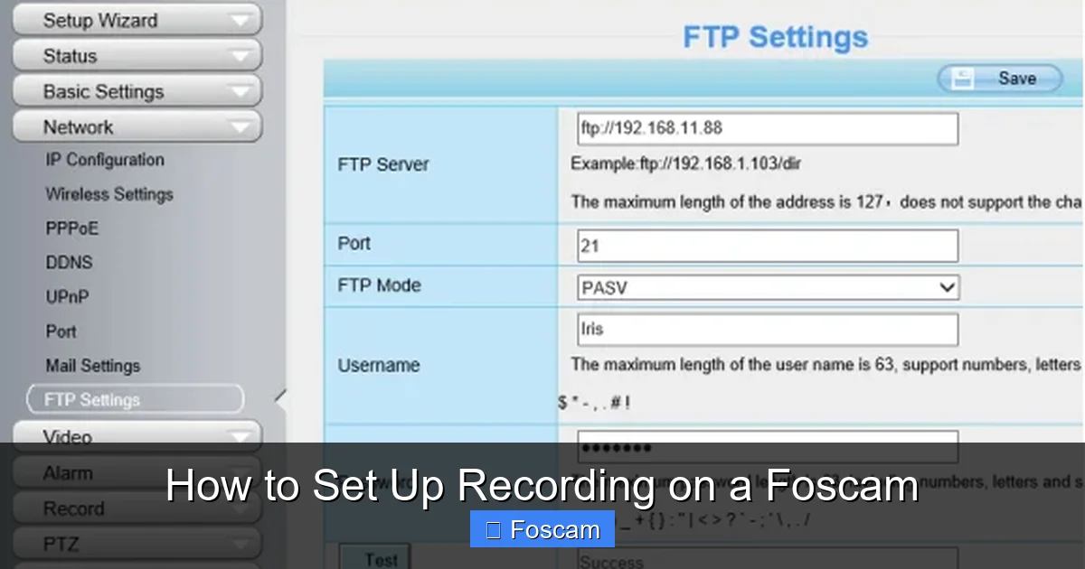 How to Set Up Recording on a Foscam
