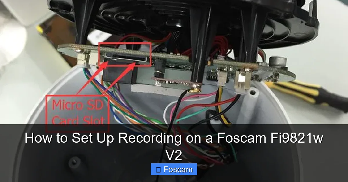 How to Set Up Recording on a Foscam Fi9821w V2