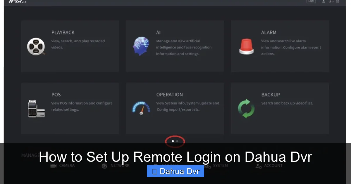 How to Set Up Remote Login on Dahua Dvr