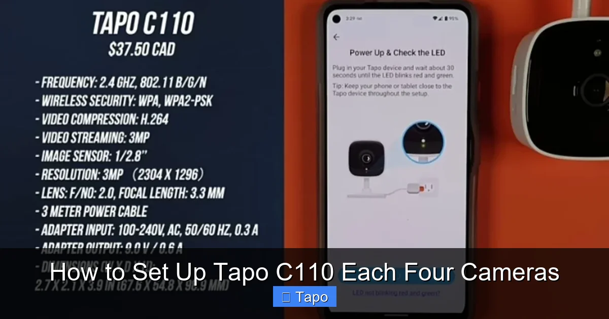How to Set Up Tapo C110 Each Four Cameras