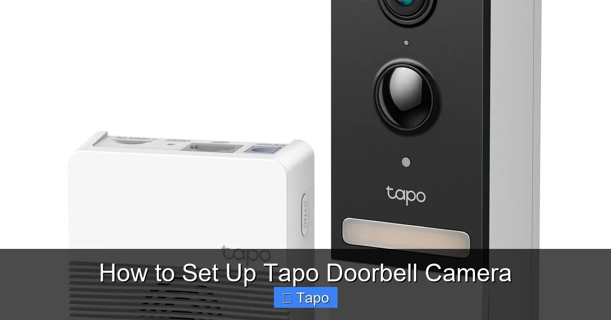 How to Set Up Tapo Doorbell Camera