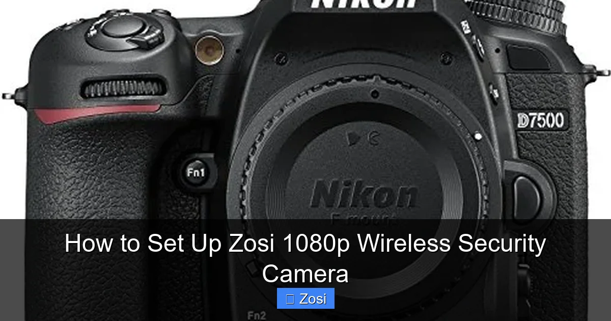 How to Set Up Zosi 1080p Wireless Security Camera