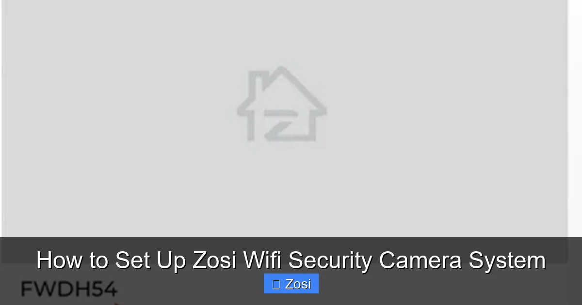 How to Set Up Zosi Wifi Security Camera System