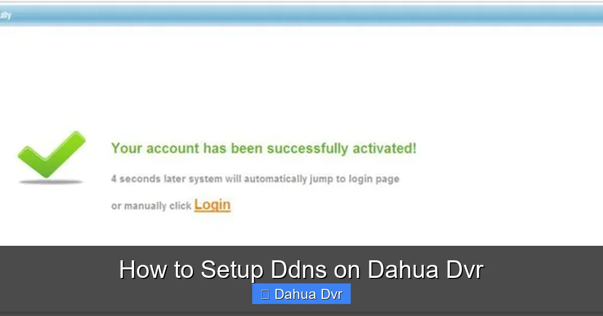 How to Setup Ddns on Dahua Dvr