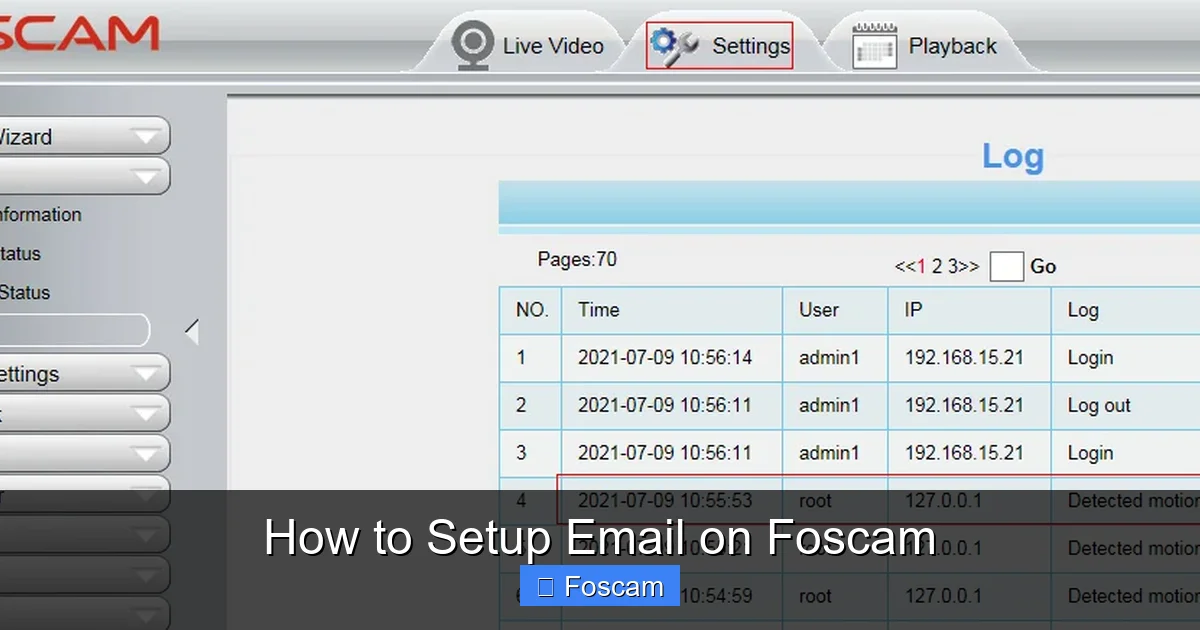 How to Setup Email on Foscam