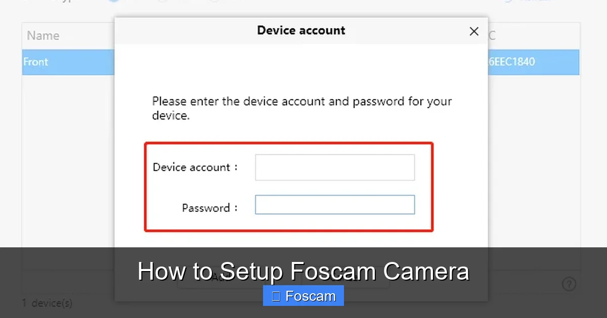 How to Setup Foscam Camera