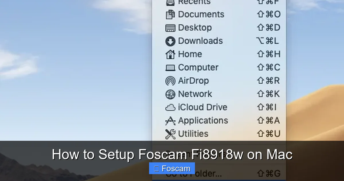 How to Setup Foscam Fi8918w on Mac