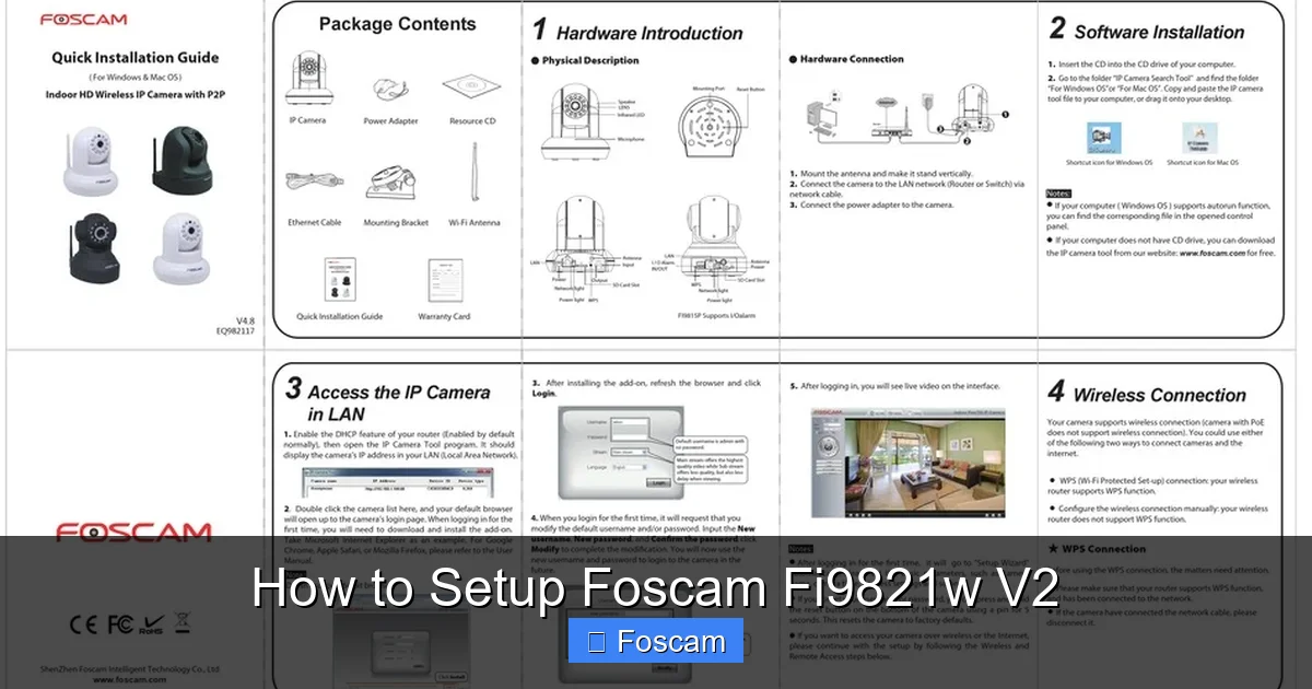 How to Setup Foscam Fi9821w V2