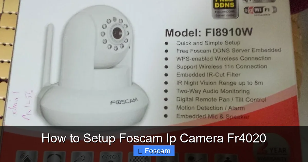 How to Setup Foscam Ip Camera Fr4020