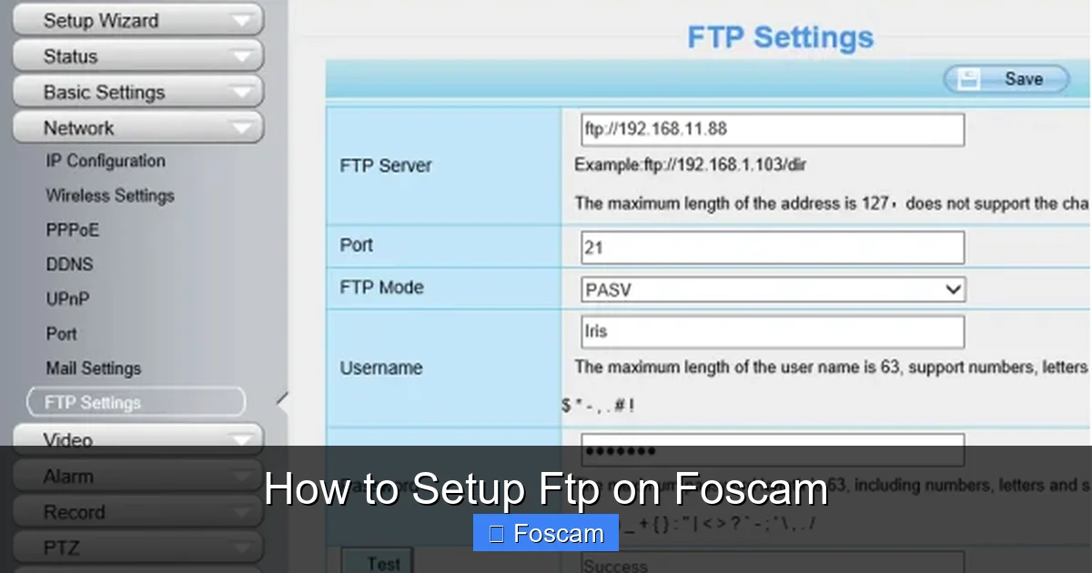 How to Setup Ftp on Foscam