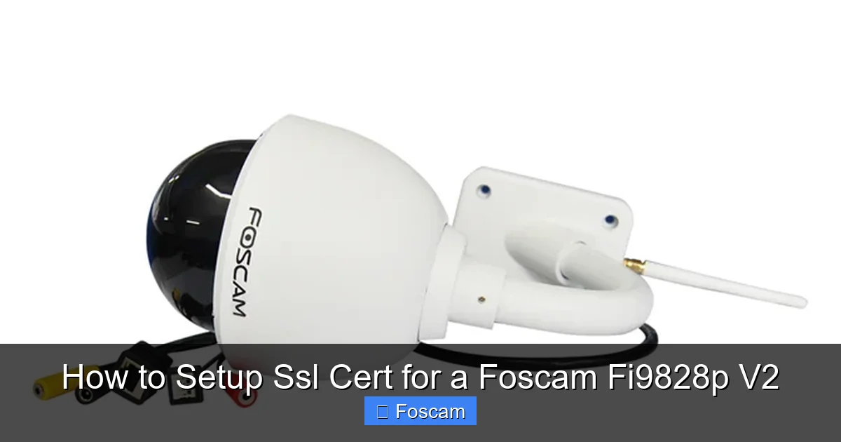 How to Setup Ssl Cert for a Foscam Fi9828p V2