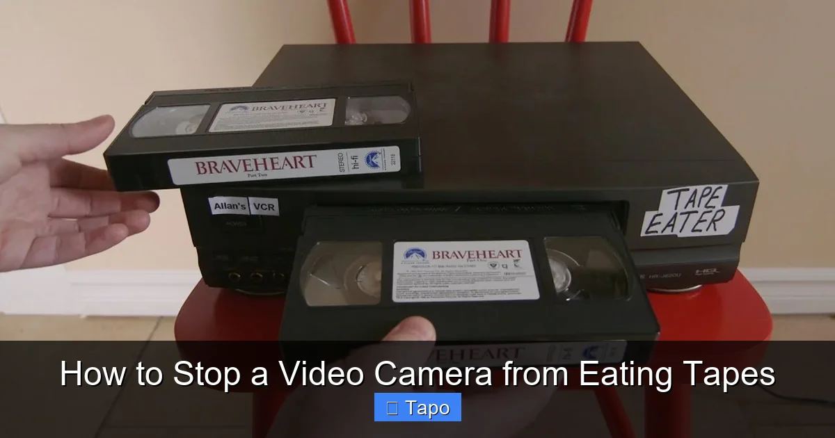 How to Stop a Video Camera from Eating Tapes