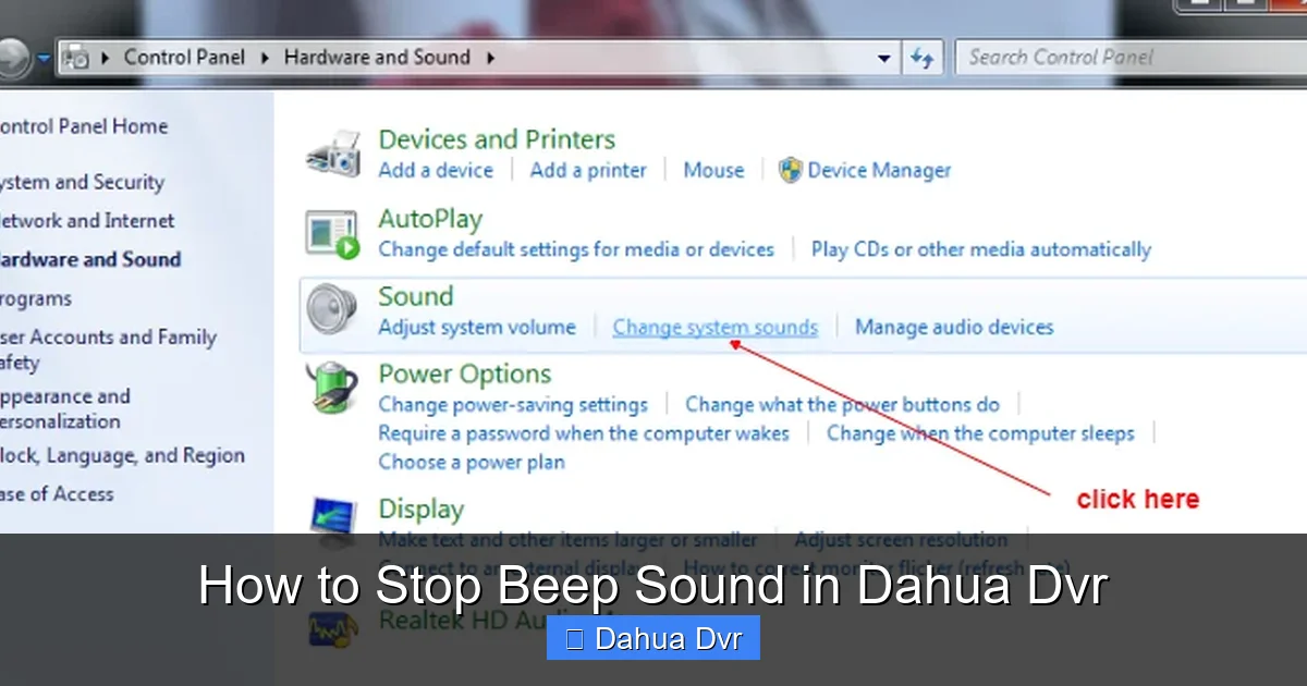 How to Stop Beep Sound in Dahua Dvr