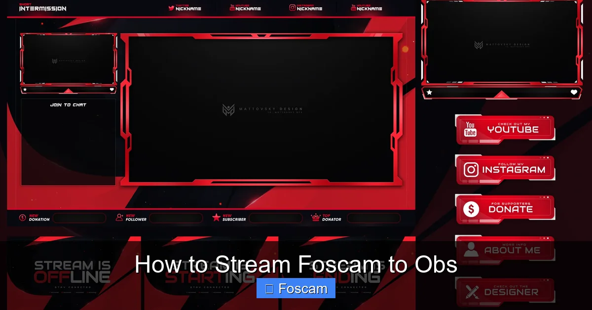 How to Stream Foscam to Obs