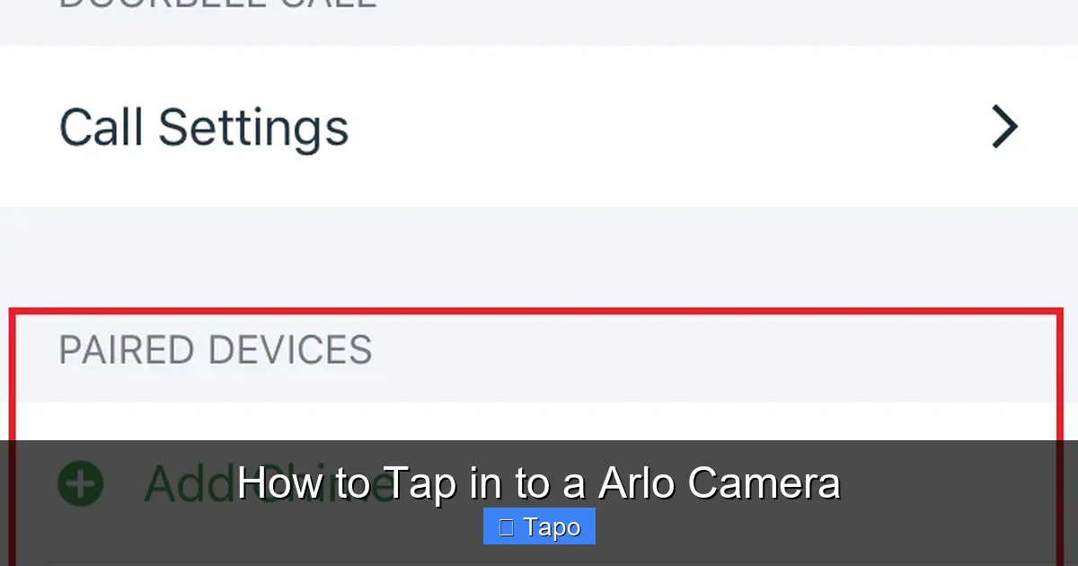 How to Tap in to a Arlo Camera