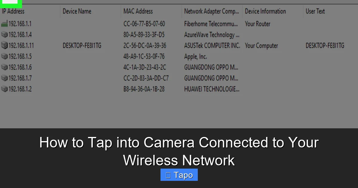How to Tap into Camera Connected to Your Wireless Network