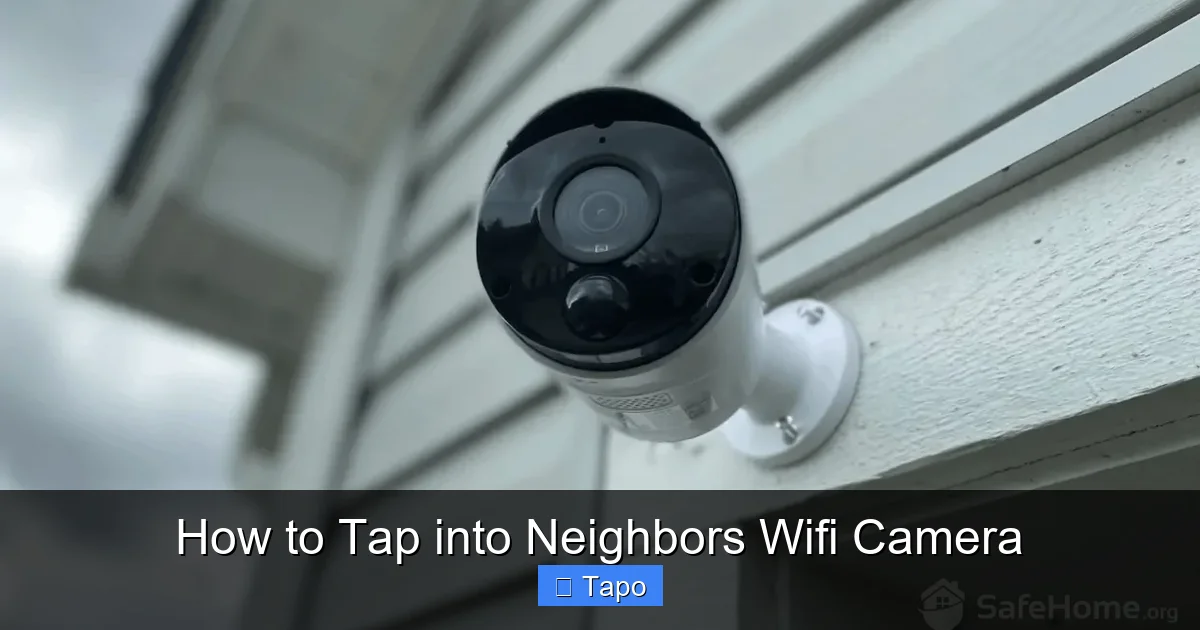How to Tap into Neighbors Wifi Camera