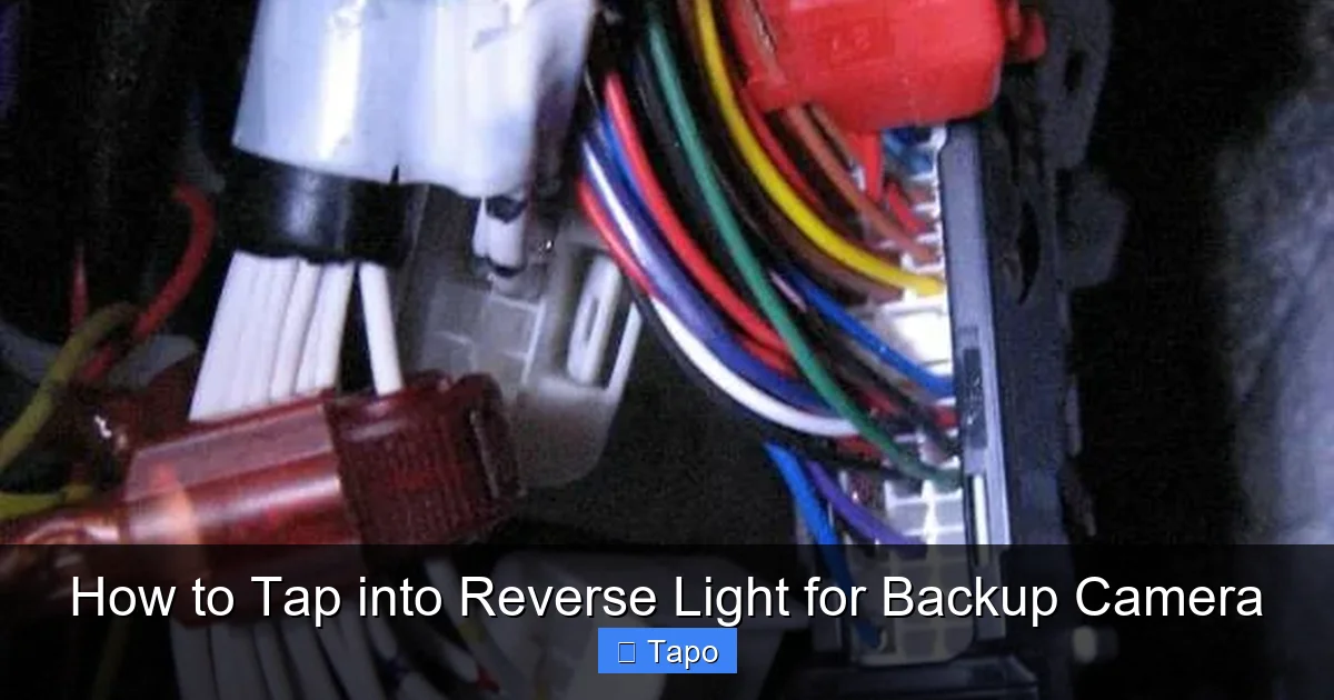 How to Tap into Reverse Light for Backup Camera