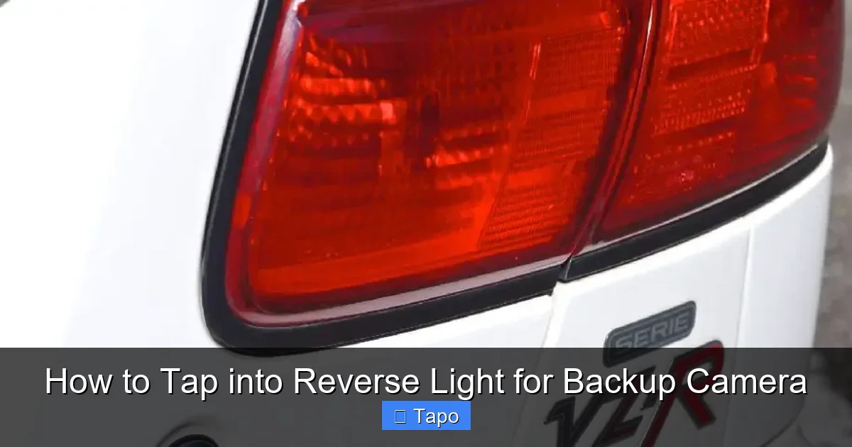How to Tap into Reverse Light for Backup Camera