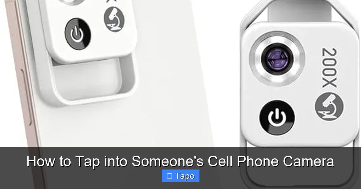 How to Tap into Someone's Cell Phone Camera