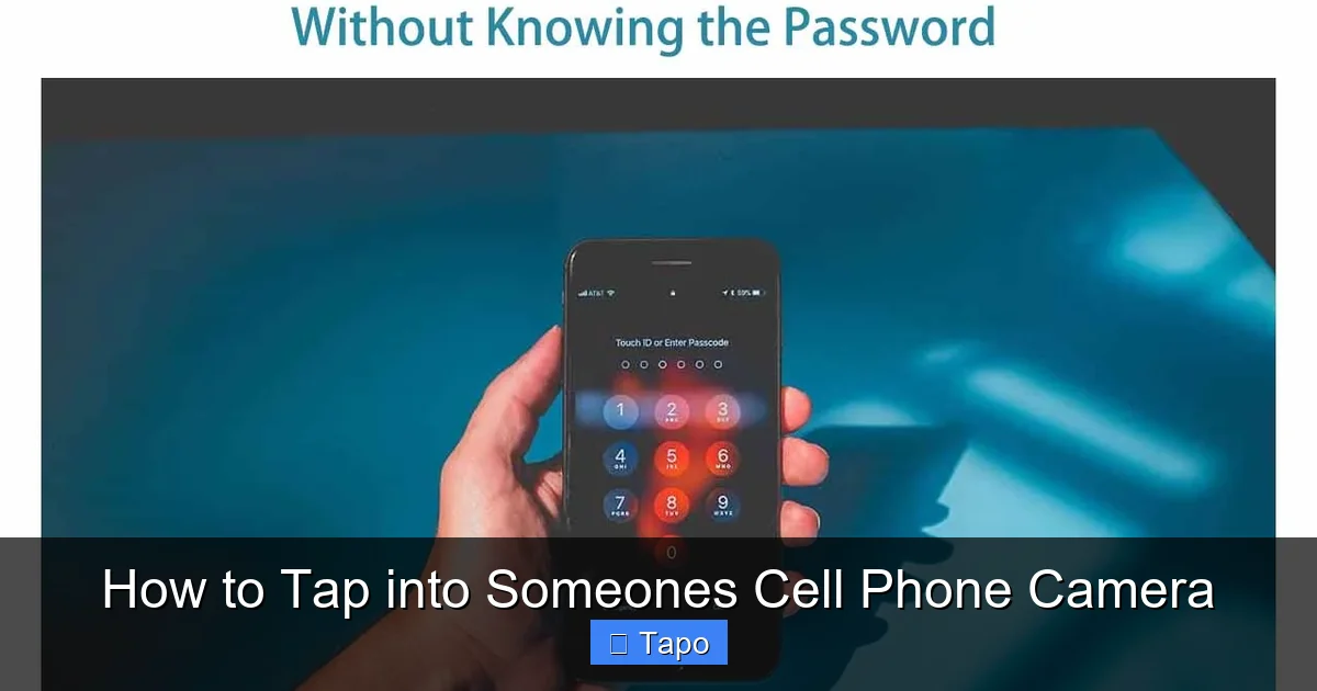 How to Tap into Someones Cell Phone Camera