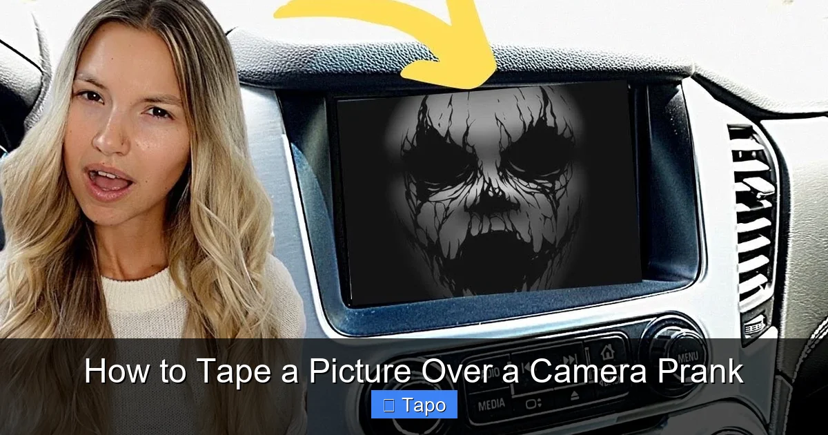 How to Tape a Picture Over a Camera Prank