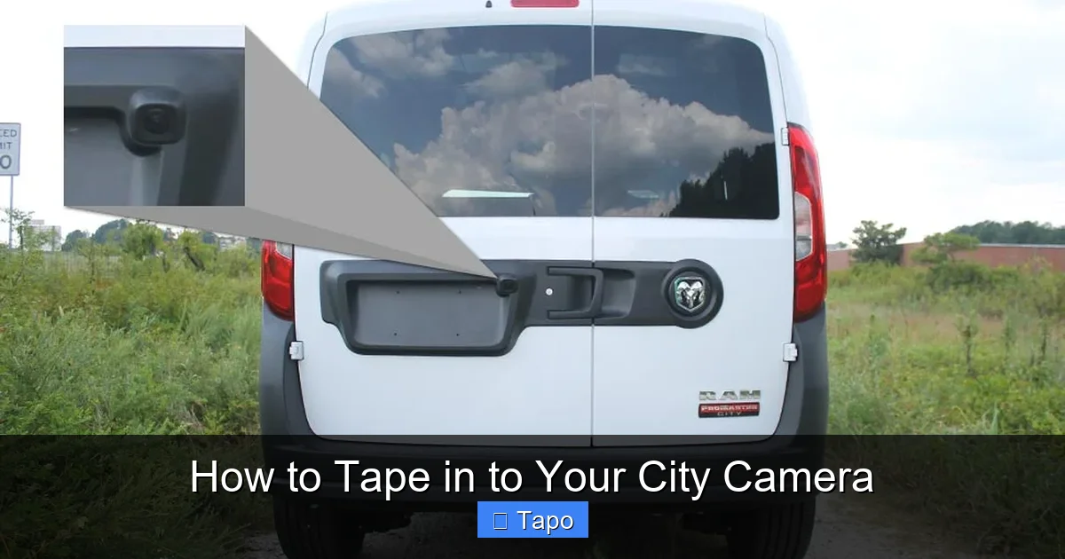 How to Tape in to Your City Camera