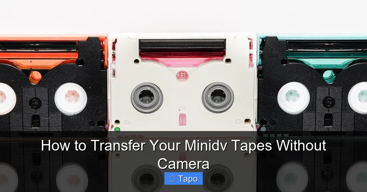How to Transfer Your Minidv Tapes Without Camera