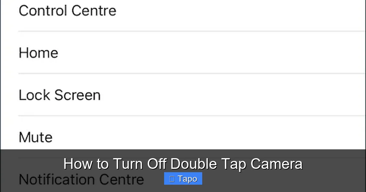 How to Turn Off Double Tap Camera