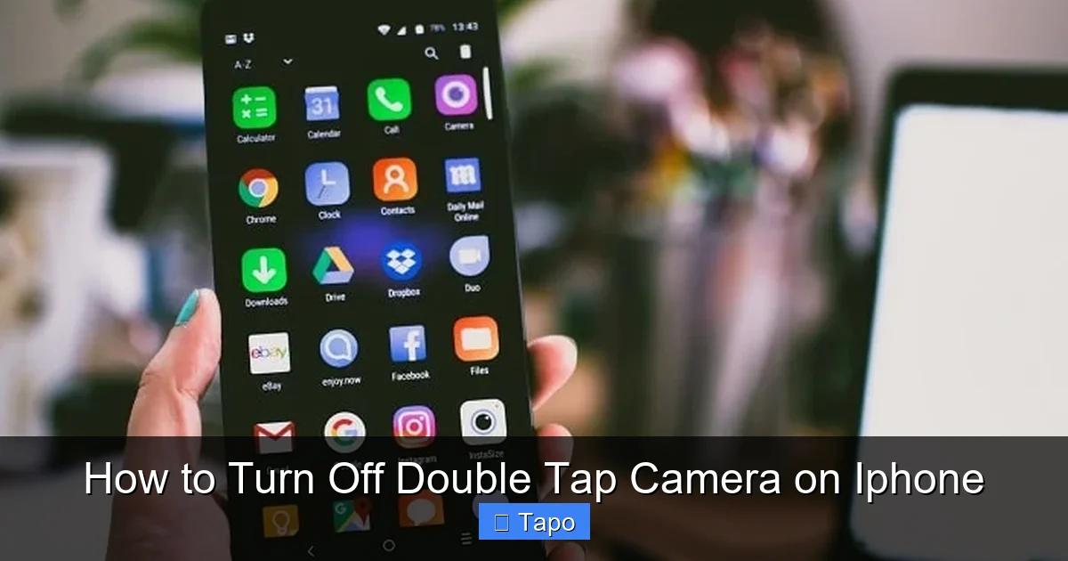 How to Turn Off Double Tap Camera on Iphone